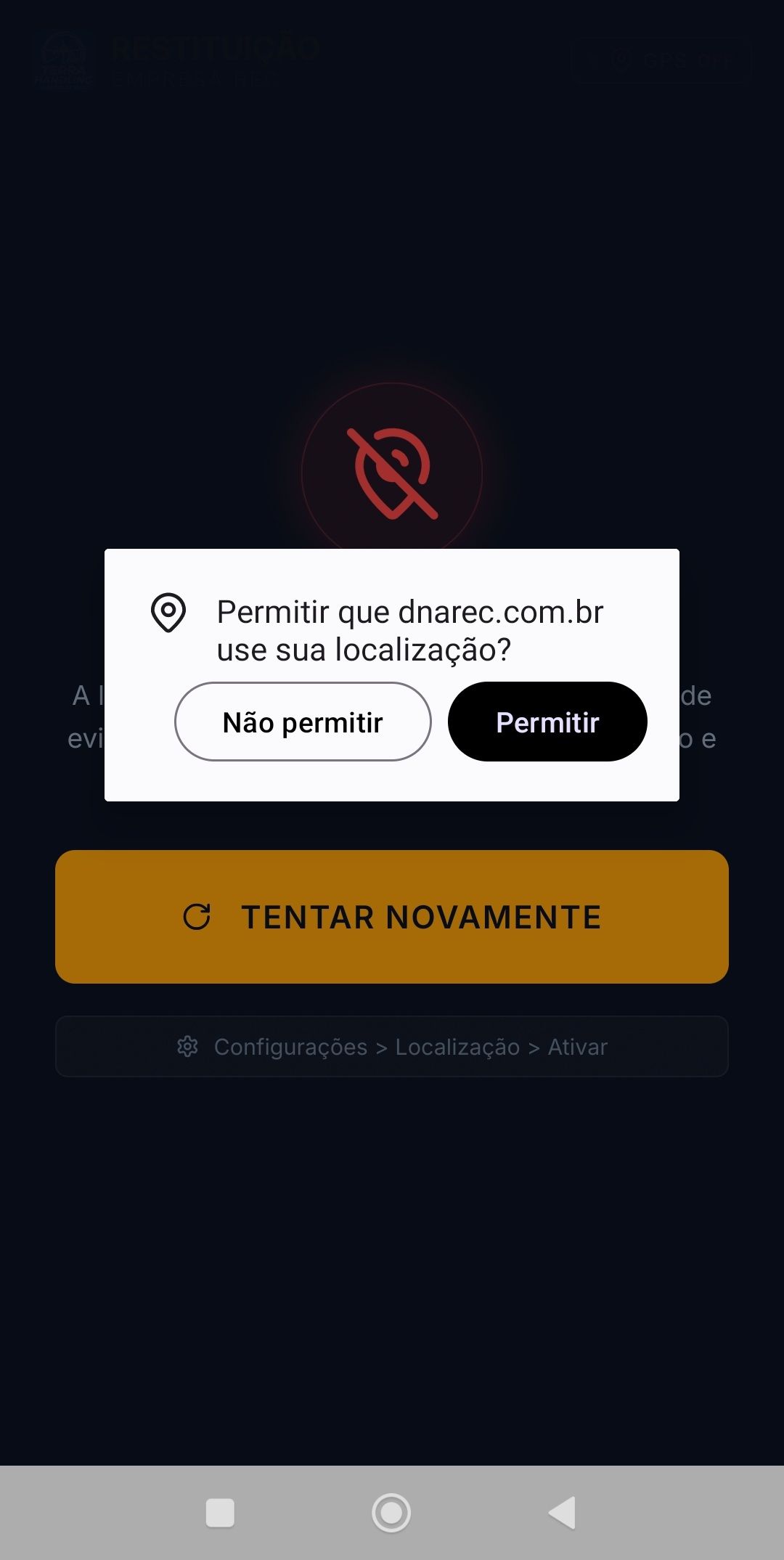 App de Registro - Preenchimento
