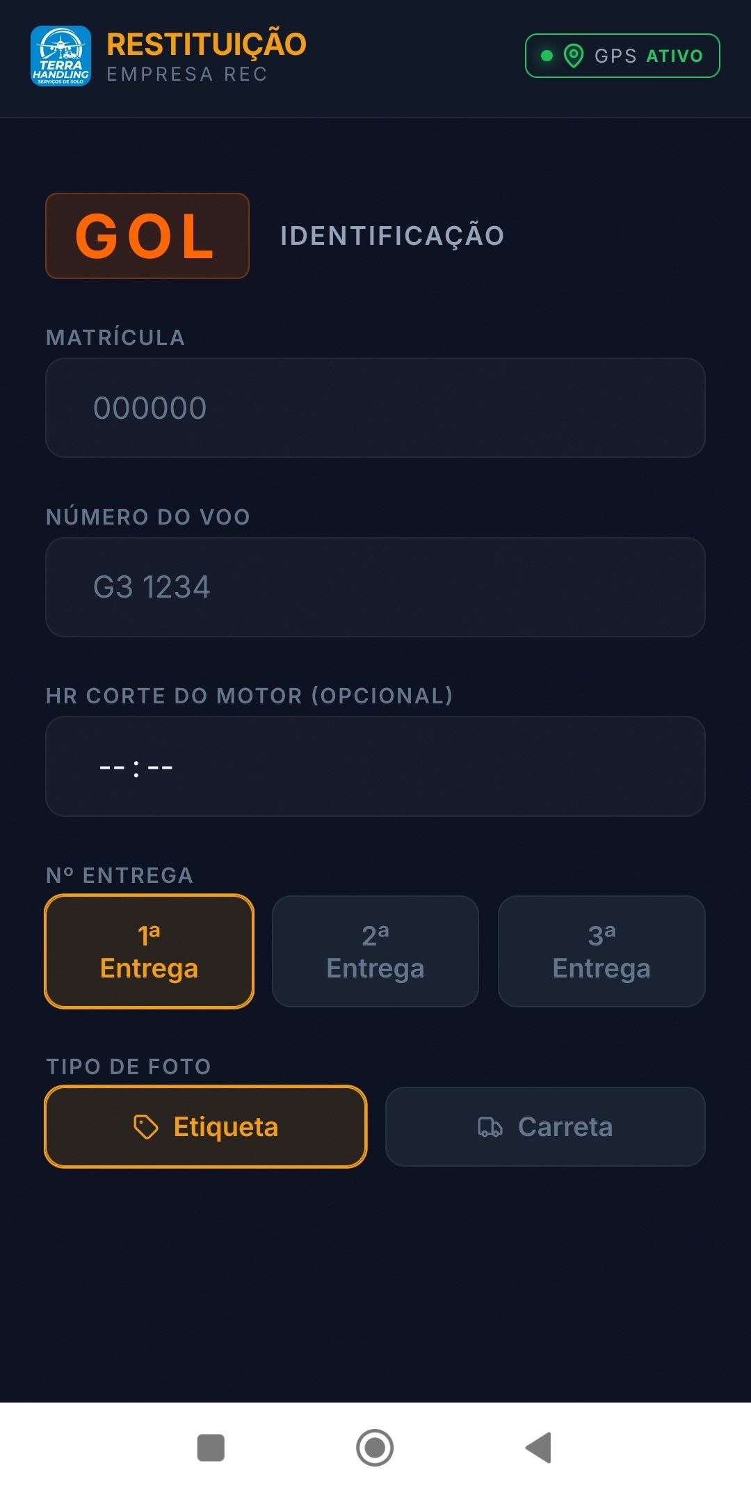 Painel administrativo - Evidência
